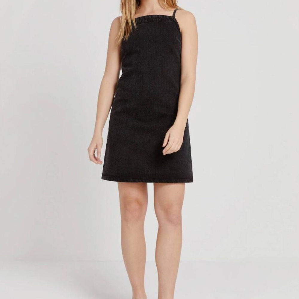 Frank & Oak Black Denim Dress